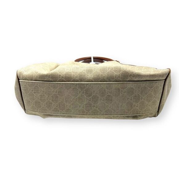 GUCCI GG Canvas Beige Monogream Diamante Sukey Boston Shoulder Tote Bag - Picture 7 of 13